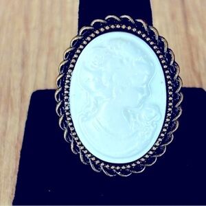 Lady Cameo Victorian Style Adjustable Ring, NWT, Handmade